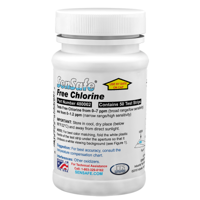 Free Chlorine Strips for Water Quality Checking
