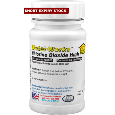 WaterWorks Chlorine Dioxide High Test Strips [Short Expiry]
