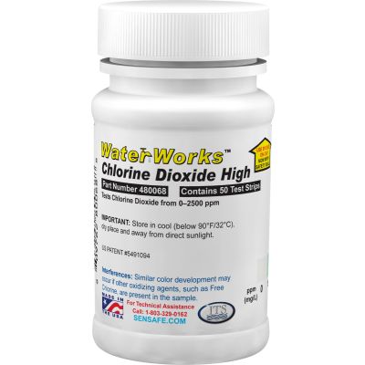 WaterWorks Chlorine Dioxide High Test Strips